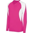 thumbnail image 1 of High Five M Girls Long Sleeve Court Jersey RASPBERRY/WHITE 342183, 1 of 2