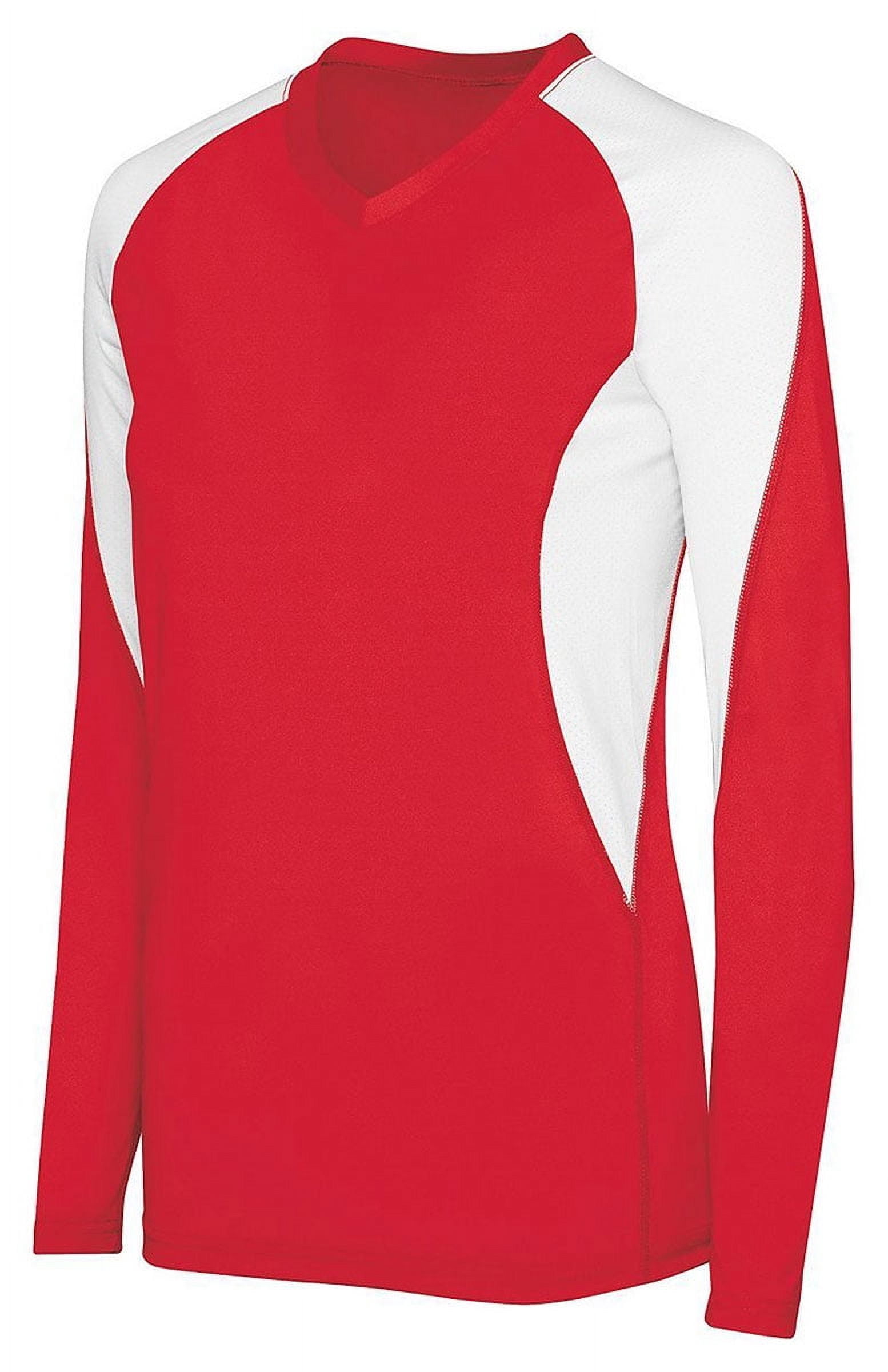 High Five M Girls Long Sleeve Court Jersey Scarlet/White 342183 ...