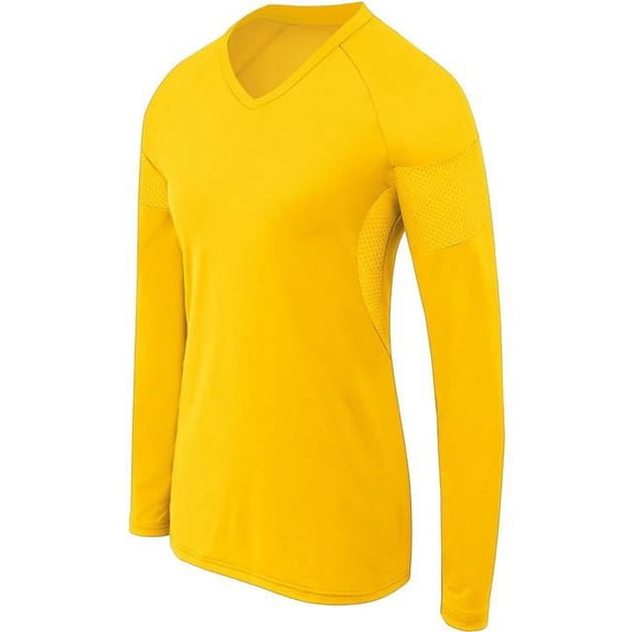 High Five 342143.W03.M Girls Long Sleeve Raptor Jersey, Athletic Gold - Medium