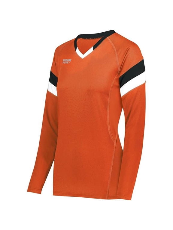 High Five M Ladies TruHit Tri-Color Long Sleeve Jersey Electric Yellow/Black/White 342242