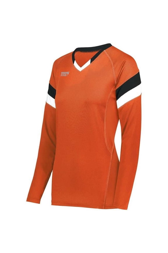 High Five M Ladies TruHit Tri-Color Long Sleeve Jersey Scarlet/Black/White 342242