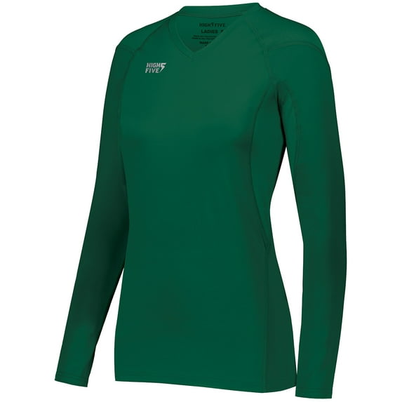 High Five S Ladies TruHit Long Sleeve Jersey Forest 342212