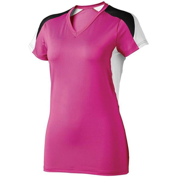High Five XL Ladies Atomic Short Sleeve Jersey Raspberry/Black/White 342192