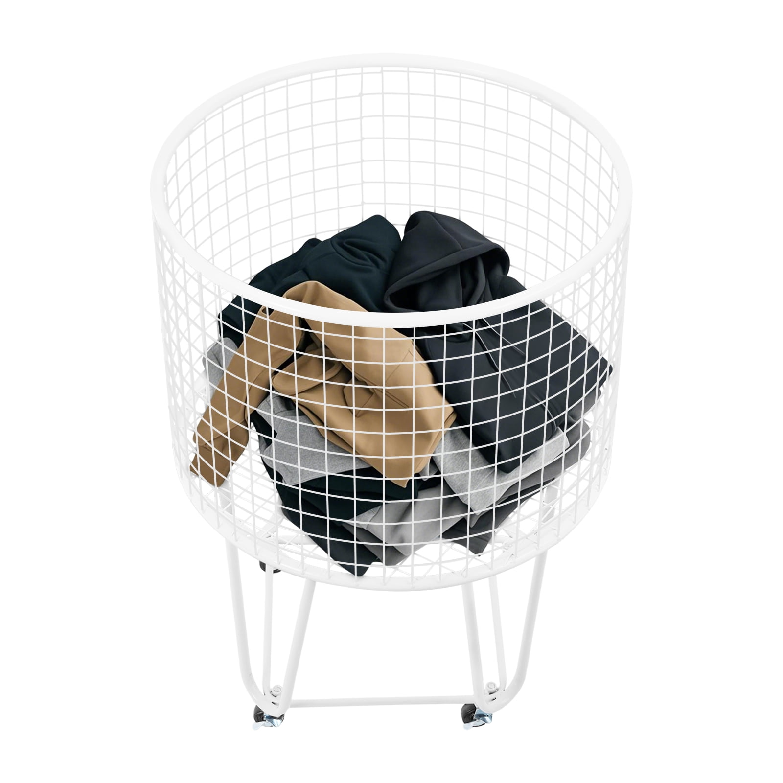 High Flexibility Laundry Basket Storage Cart Laundry Hamper with Wheels Simple Installation Rolling Laundry Hamper for Storing Dirty Clothes