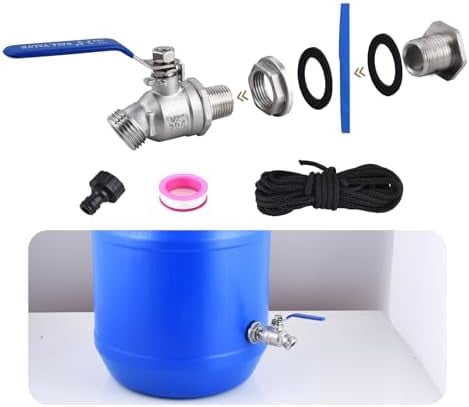 QWORK 2 Drum Faucet Brass Barrel Faucet With EPDM Gasket And 3 4 Outlet For 55 Gallon Drum - View #5