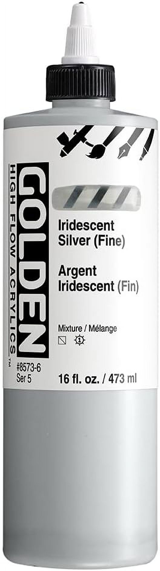 High Flow s by GOLDEN, Iridescent Silver (Fine), 16 fl. oz. Bottle