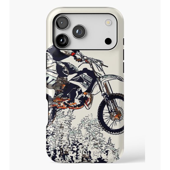 High Flyer Motocross Rider M2629, Protective Case for iPhone 17 16 15 14 13 12 11 Pro Max – Modern Unisex Style