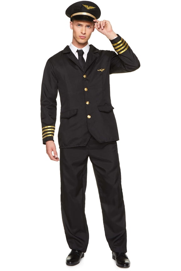High Flying Airline Pilot Men's Costume Large 42-44