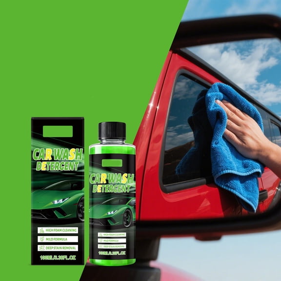 High Foam Car Wash Solution 100ml,PH Neutral Car Shampoo for Daily Cleaning Maintenance,Dense Foam Snow Foam for Mud Insect Glue Removal,Lubricating Car Soap for Hand Wash Foam Cannon Pressure Washer