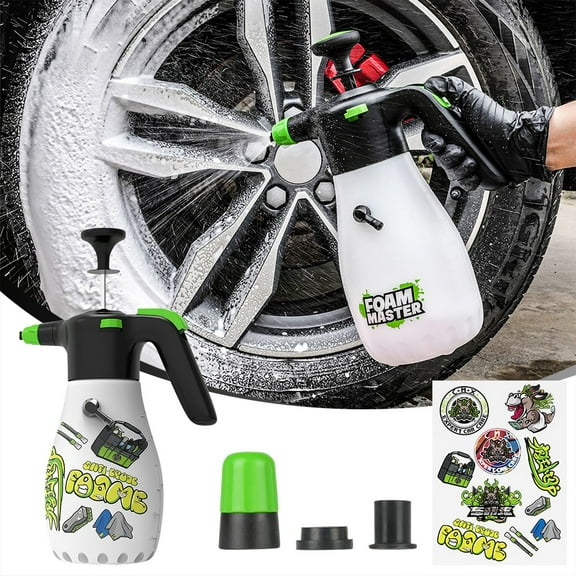 High Foam PA Spray Bottle for Car Washing, Manual Pressure Foam Sprayer, 1.8L Capacity, Adjustable Foam Nozzle, Efficient Car Cleaning Tool