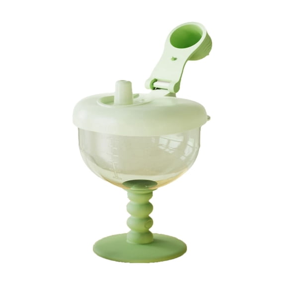 High Footed Learning Straw Cup, Spill-Proof and Heat-Resistant Drinking Cup for Independent Use with Clear Measurement Marks for Home Mealtime and Gatherings