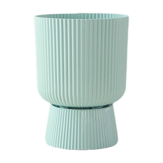 High Footed Resin Imitation Ceramic Flower Pot,Matte Finish Nordic Style er for Living Room,Lightweight Plastic Pot for Home