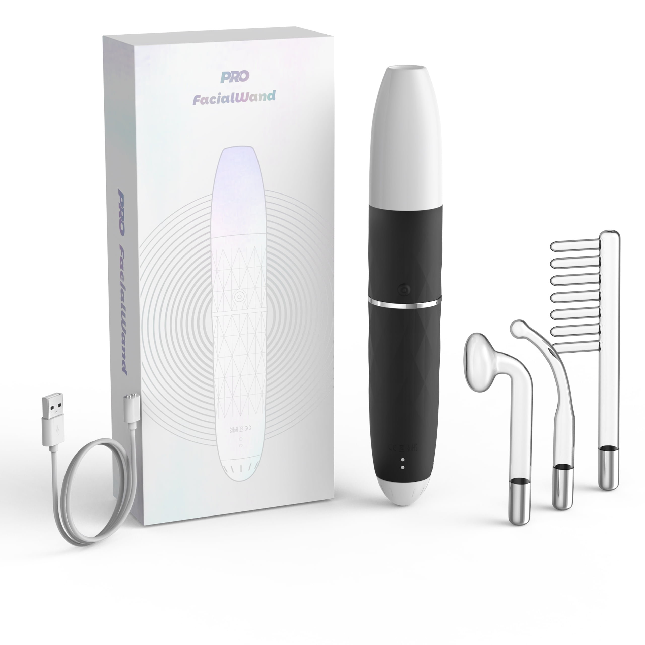 High Frequency Facial Machine Wireless Facial Wand Portable Handheld Device for Skin Care,Neon