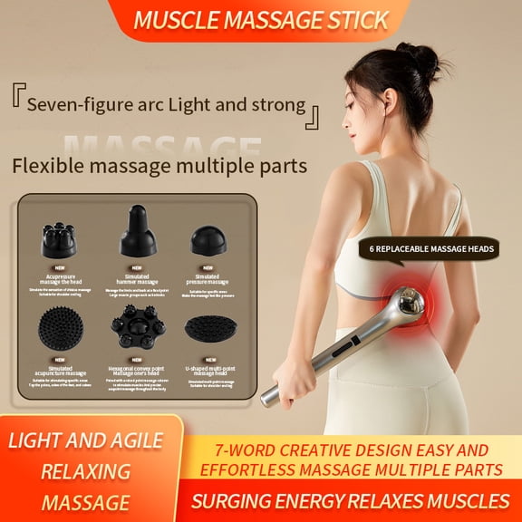 High-Frequency Stick Massager for Full Body Relaxation. Ergonomic Handheld Device with Adjustable Intensity, Portable Wellness Tool for Home and Office