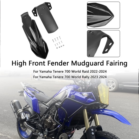 High Front Fender Mudguard Fairing For Yamaha Tenere 700 2019-2024 Black