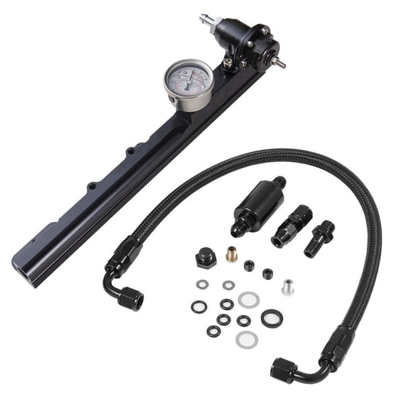 High Fuel Pressure Regulator Gauge Rail Line For B-Series B16 B18 B20 Si LS GSR