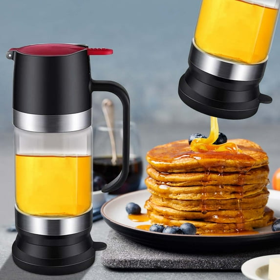 High Glass Honey Dispenser Bottle, 1-Pack, No-Drip Spout & Leak-Proof Lid for Easy Mess-Free Pouring, Ideal for Kitchen Countertops, Tea, Toast, and Gift Sets Aestivo | B | AESTIVO