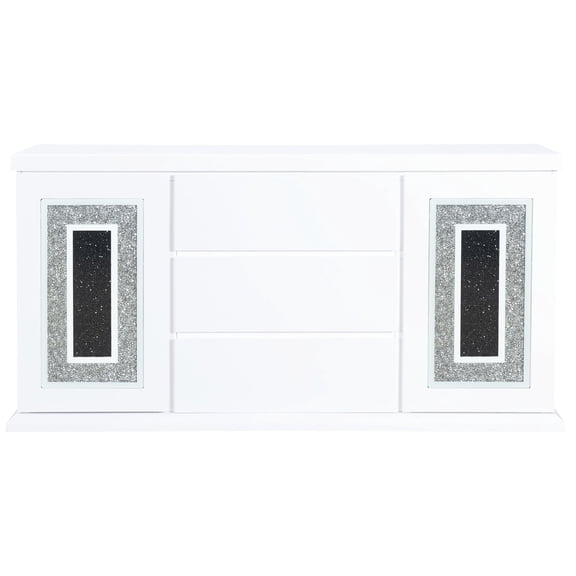 High Gloss Finish, MDF Build | Glass and Acrylic | Dining Space, Elevates Appearance