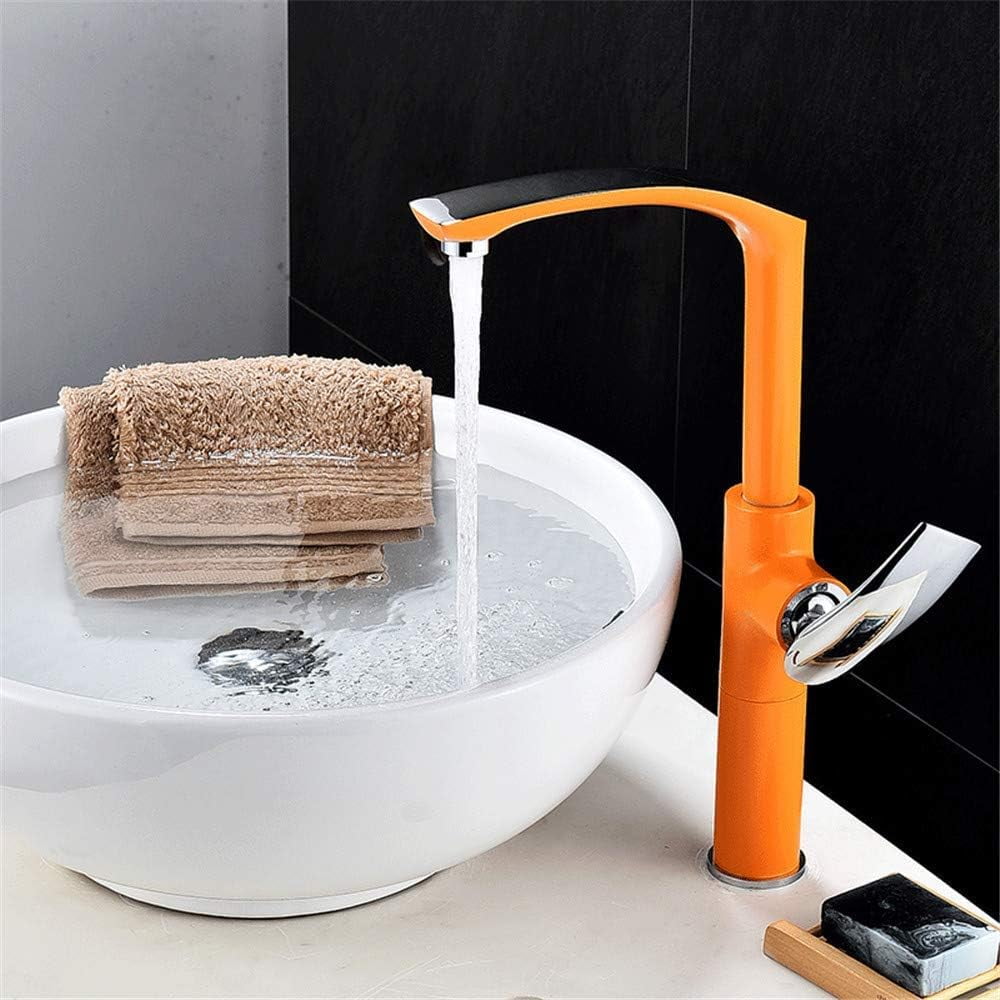 High-Gloss Hot and Cold Water Mixer Kitchen Faucet Kitchen Sink Faucet Baking Paint 7-Style Single-Handle Rotary Belt Aerator Green