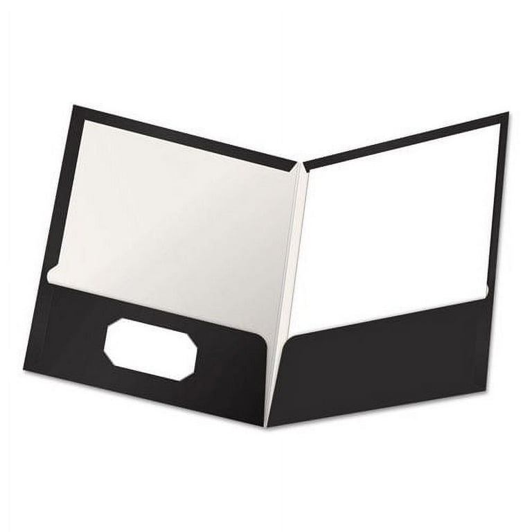 High Gloss Laminated Paperboard Folder, 100-Sheet Capacity, 11 x 8.5, White, 25/Box High Gloss Laminated Paperboard Folder, 100-Sheet Capacity, 11 x 8.5, White, 25/Box
