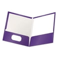 thumbnail image 1 of "High Gloss Laminated Paperboard Folder, 100-Sheet Capacity, 11 X 8.5, Purple, 25/box | Bundle of 10 Boxes", 1 of 6
