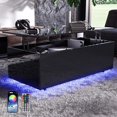 High Gloss Lift Top Table with Led Lights, Led Coffee Table with