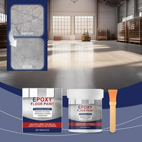 High-Gloss Marble Effect Epoxy Floor Coating,Epoxy Floor Paint for Garage,Self-Leveling Concrete Floor Paint, Quick-Dry Non-Slip Wear-Resistant Basement Waterproof Water-Based Paint