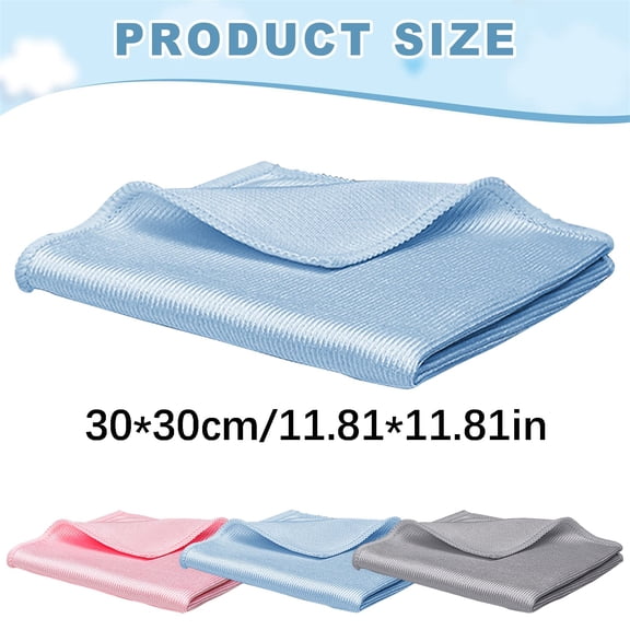 High-Gloss Microfiber Glass Cloth - Thickened Lint-Free Cleaning Rag for Windows, Cars, and Electronics