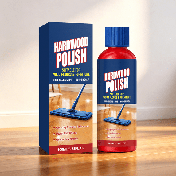 High-Gloss Shine Wood Floor Polish,Hardwood Floor Restorer, Restore & Protect Your Wood Floors, For Solid Wood/Laminate Floors Furniture And Stairs (1pcs)