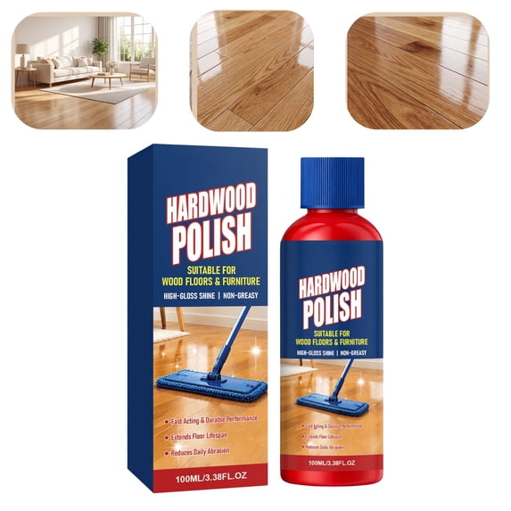 High-Gloss Shine Wood Floor Polish, Hardwood Floor Restorer, Restore & Protect Your Wood Floors – Instant High-Gloss Shine for Home Surfaces (1pc)