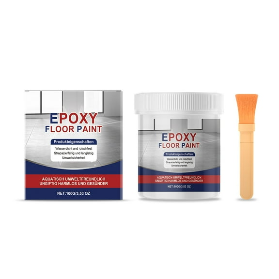 High-Gloss Waterproof Epoxy Floor Coating for Non-Slip, Long-Lasting Finish – Ideal for Indoor & Outdoor Use, Easy to Clean and Maintain, Perfect for Garages, Kitchens, and Patios