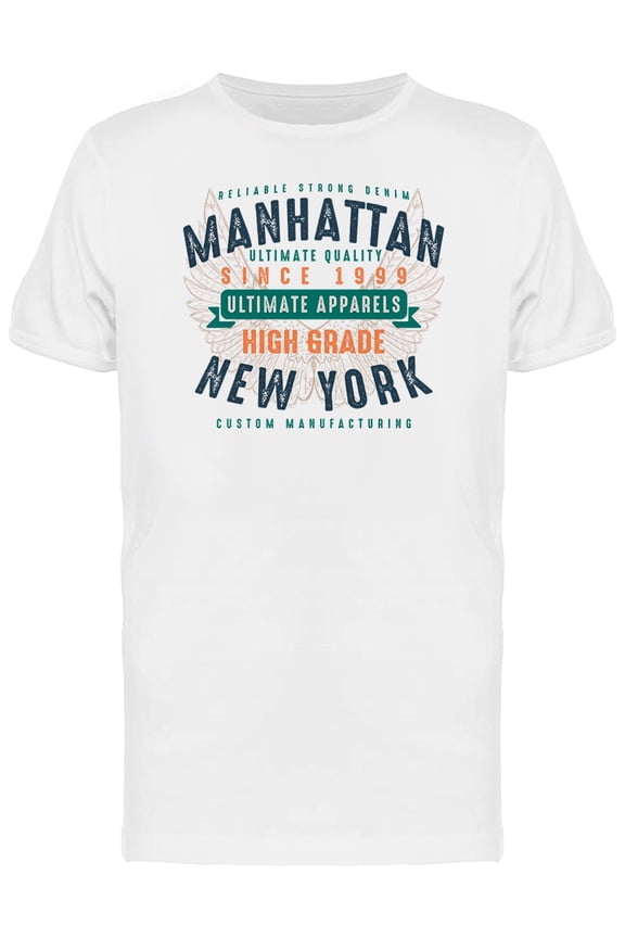 High Grade Manhattan Fashion T-Shirt Men -Image by Shutterstock, Male Small