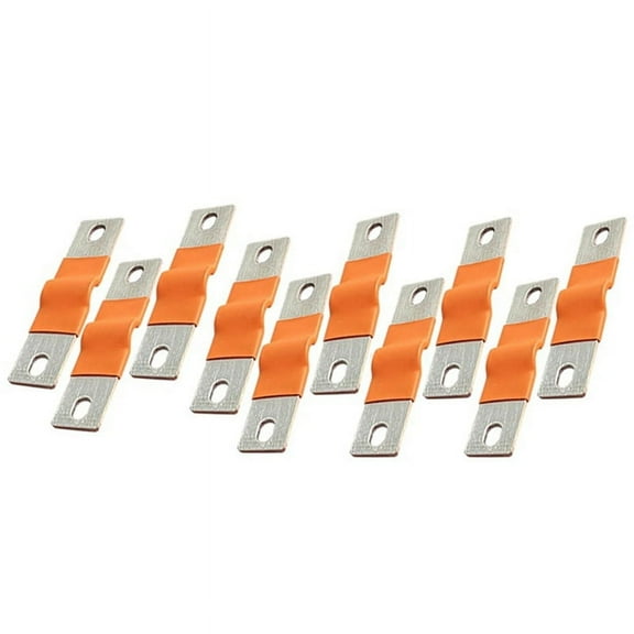 High-Grade Nickel-Plated Copper Bus Bars for Solar Power and Deep Cycle Battery,10 x lithium battery connector