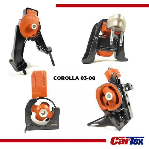 High Grade Rubber Engine Mount Kit for 2003-2008 Toyota Corolla 1.8L AT 1ZZFE