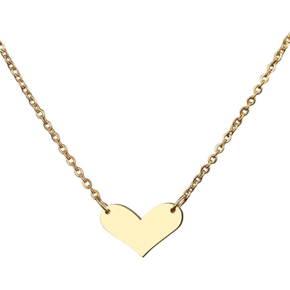 High-Grade Stainless Pro Steel Necklaces Fine Flat Heart Pendants Chain Choker Jewellery Fashion Necklace For Women Jewelry Wedding Party Gift DANS03404[v116]