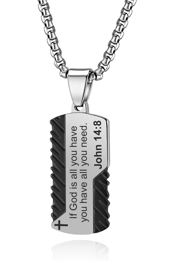 High-Grade Stainless Steel Best Cross Necklace Prayer Religious Pendant Inspirational Christian Jewelry Faith Gift for Men Women, Chain 24"/26"/28"/30"[q535]