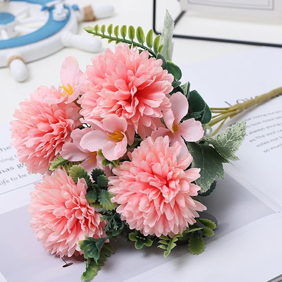High Grade fake Chrysanthemum，Artificial Flowers for Home Decoration, A Bouquet Bulk of four sticks, Mother's Gift Day Decor