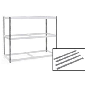 High Gray Angle Post Bulk Rack - 5 ft. - Set of 4 - Steel Construction