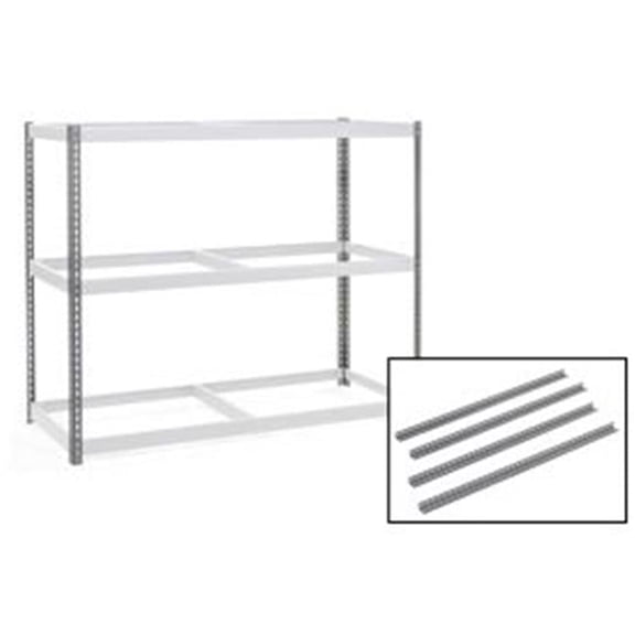 High Gray Angle Post Bulk Rack - 5 ft. - Set of 4 - Steel Construction