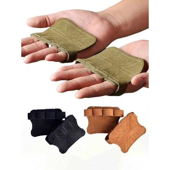 High-Grip Non-Slip Suede Lifting Palm Guards, Sweat-Resistant Gym Gloves for Deadlifts, Pull-Ups, Kettlebells, CrossFit, 1 Pair