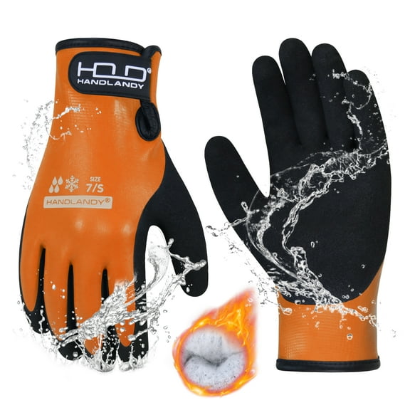 High Grip Waterproof Work Gloves for Cold Weather Winter Insulated Safety Gloves for Freezer Work