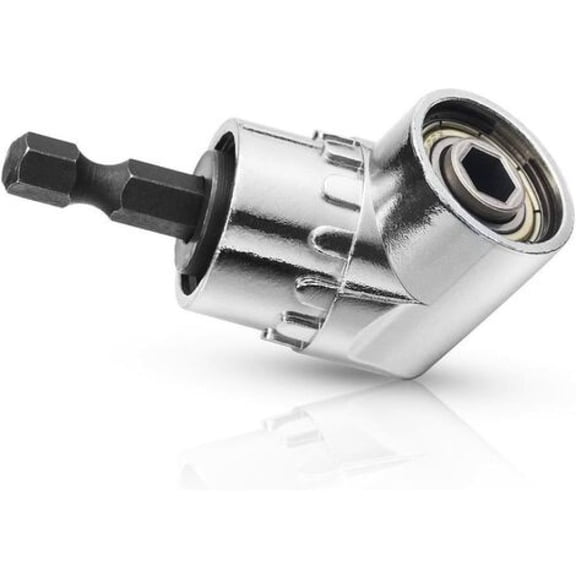 High Hardness Angle Drill Bit Holder, Chrome Vanadium Steel Right Angle Drill Extension for Tight Spaces, Magnetic Bit Socket