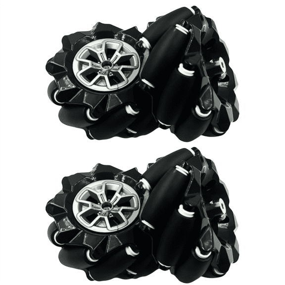 High Hardness Plastic Mecanum Wheel Omnidirectional Wheel for TT Motor Smart Robot Car with Coupling 4pcs,2 x left wheel (L) with coupling 2 x right wheel (R) with coupling,Black