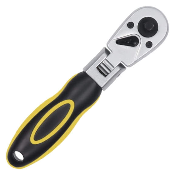 High Hardness Swivels Head Ratchet Wrench Labor Saving Tool Straight Handle Spanner For Tight Space Mechanics Work