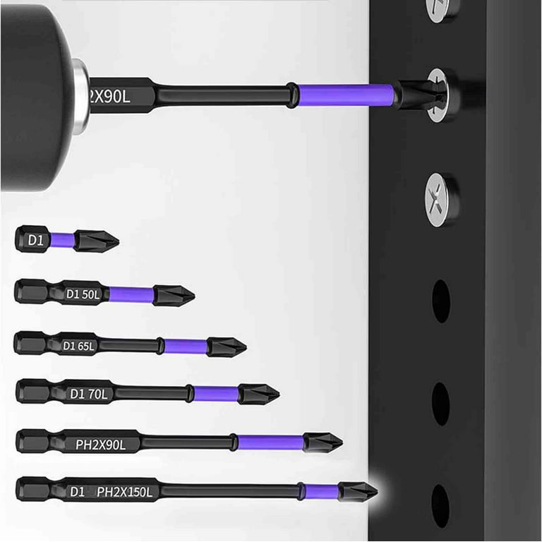 High Hardness and Strong Magnetic Bit, D1 Anti-Slip and Shock-Proof Bits  with Phillips Screwdriver Bits, Magnetic Screwdriver Set