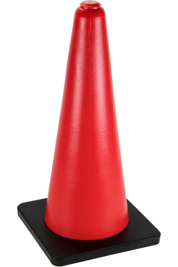 High Hat Cones in Fluorescent Orange with Black Base for Indoor/Outdoor Traffic Work Area Safety Marker & Agility Sport Training - Single