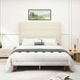 thumbnail image 1 of High Headboard Bed, Durable Rubber Wood - Suitable for Reading in Bed, 1 of 1