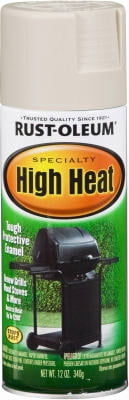 High Heat 12 OZ Flat White Spray Paint VOC Compliant, Each