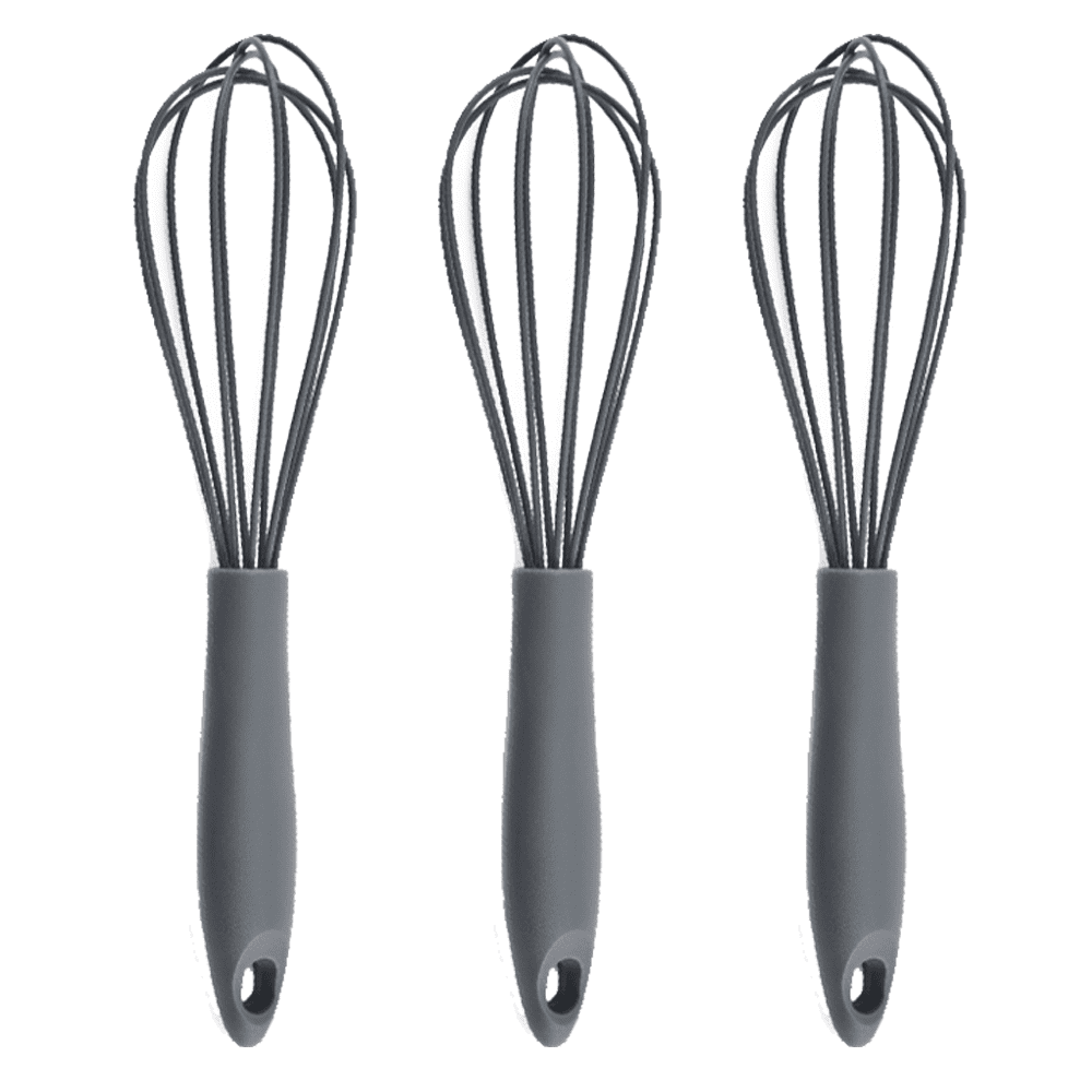 High Heat Resistant Kitchen Whisks Silicone Whisk, Stainless Steel Wire