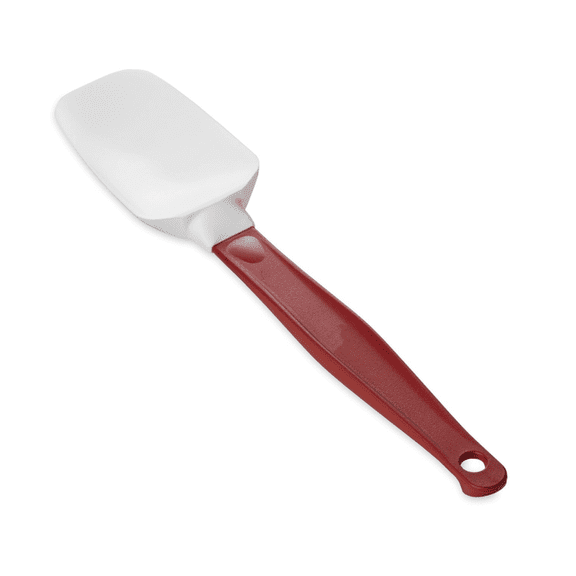 High Heat Resistant Silicone Heavy Duty Spatula/Food Scraper, 9.5", 500 Degrees F, Red Handle, for Baking/Cooking/Mixing, Commercial Dishwasher Safe